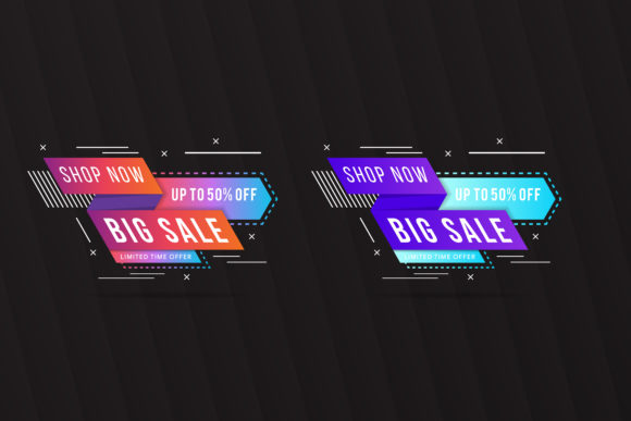 Big Sale Element Banner Geometric