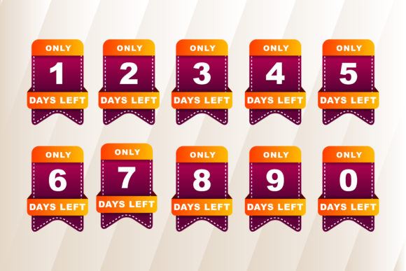 Days Left Dark Pink Round Element for Effective Countdown Displays
