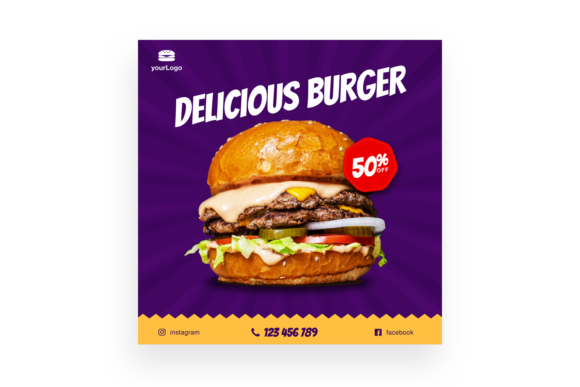 Delicious Burger 4 - Instagram Post