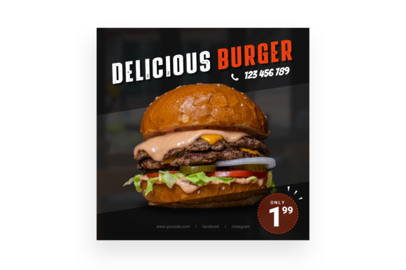 Delicious Burger - Instagram Post