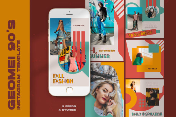 Geomei 90s Instagram Templates
