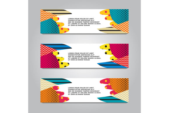 Vector Design Banner Backgrounds in Thre: A Versatile Solution for Modern Designers