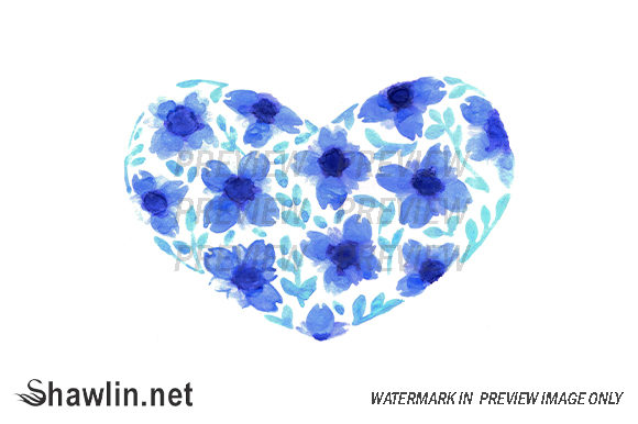 Watercolor Violets Art